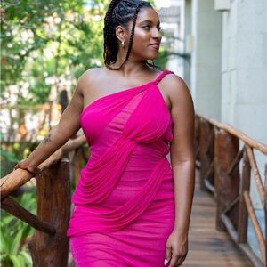 JLUXLABEL Alari One Shoulder Midi Dress